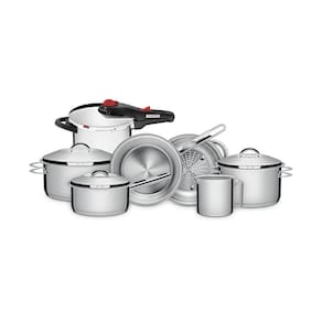 Panelas 6 Peças Inox E Panela Pressão 6L Solar - Tramontina