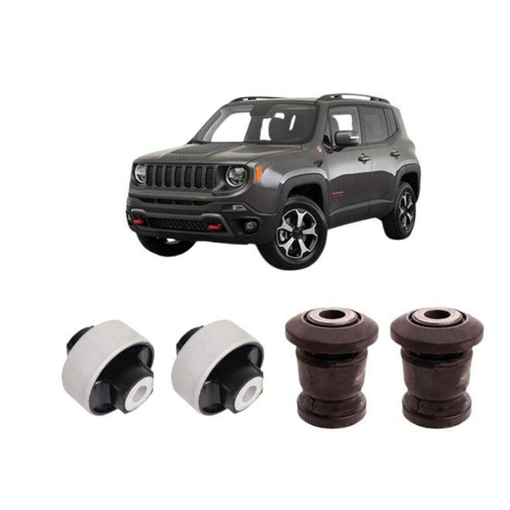 Kit 4 Bucha Bandeja Dianteira Jeep Renegade 2015 2016 2017