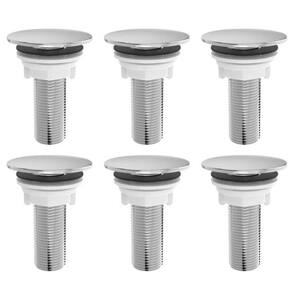 Kit 6 Plug Tapa Furo Cromo Redondo Balcão Parede Bidê Blukit