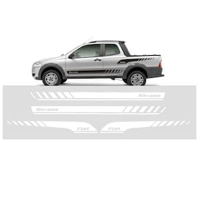 Faixa Lateral Fiat Strada St1 Adesivos Fita Colante