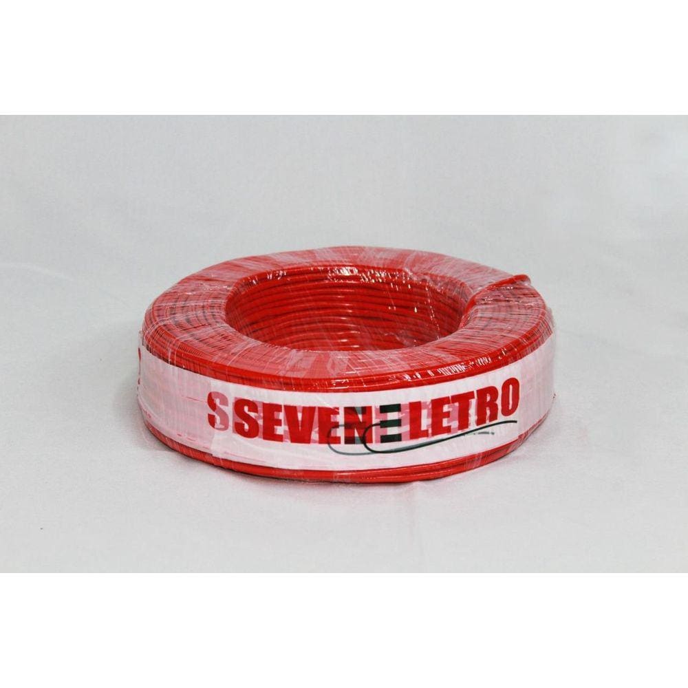 Fio Cabo Flexível 6Mm Vermelho - 100 Metros