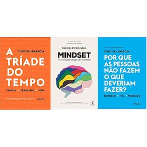 Kit 3 Livros A Tríade Tempo + Mindset + Por Que As Pessoas