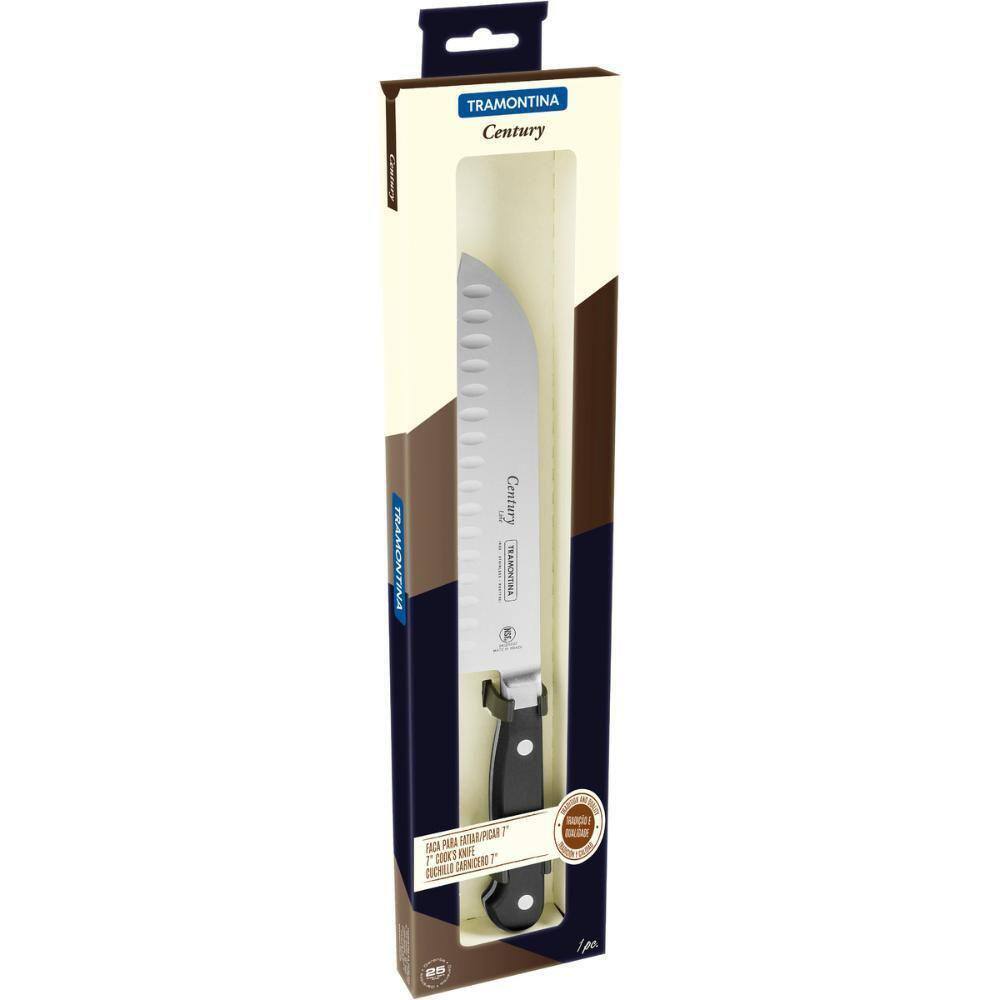 Faca Santoku Tramontina Lâmina 7`` De Inox Century Preto