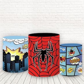 Trio De Capas Cilindros 3D Sublimado Homem Aranha Fcc-081