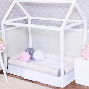 Kit Para Mini Cama Montessoriana 4 Rolos Geométrico Rosa