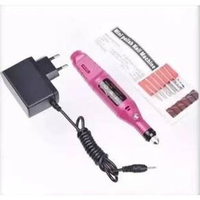 Kit 10 Lixadeira De Unha Elétrica Acrigel Portátil 6 Brocas