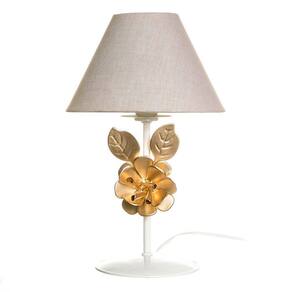 Abajur Metal Flor Grande Dourada Quarto Bebê Infantil