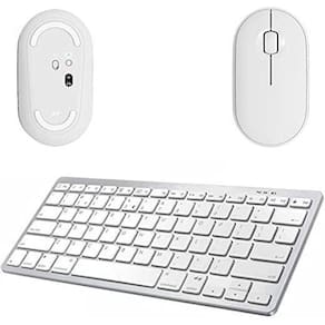 Mouse E Teclado Bluetooth Branco