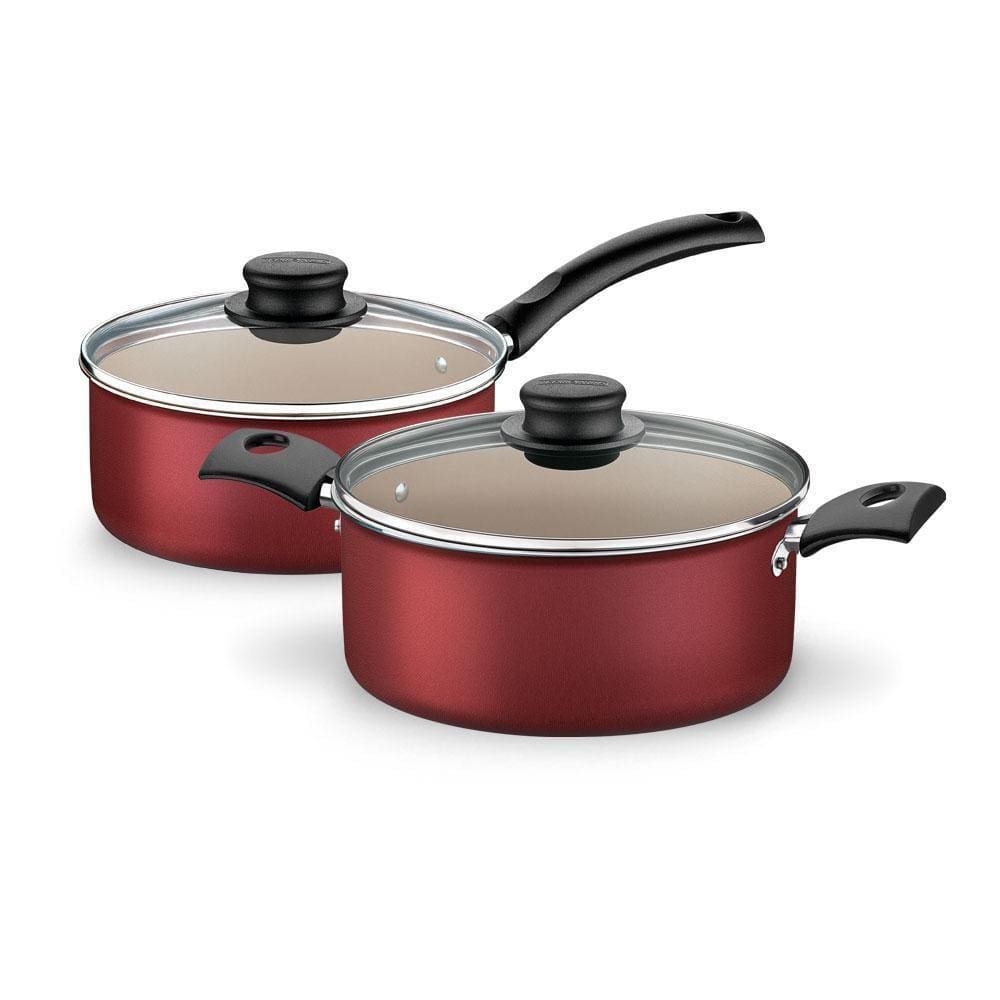 Jogo De Panelas Tramontina Turim Vermelho 2 Peças 16 E 18Cm