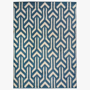 Tapete Sala Vegas Prime 200X250 Cm Azul Moderno Geometrico