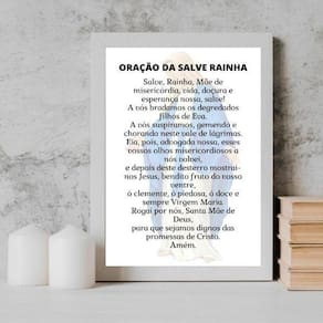 Quadro Oração Salve Rainha 33X24Cm