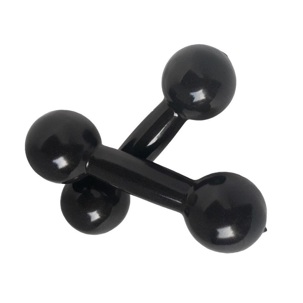 Halteres Emborrachado Peso 2Kg Preto.
