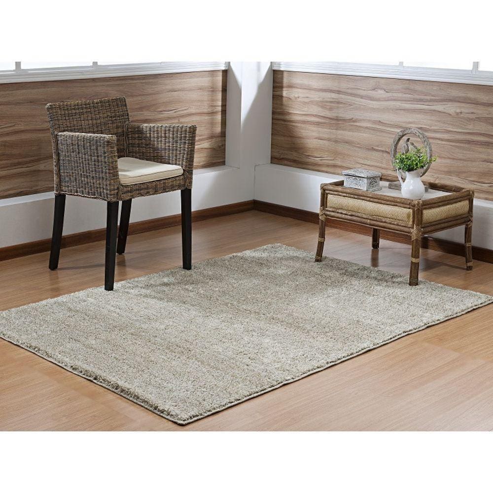 Tapete Sala / Quarto Classic Mescla Bege 1,00X1,50M- Oasis