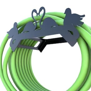 Suporte Enrolador De Mangueira De Jardim Pássaro Preto