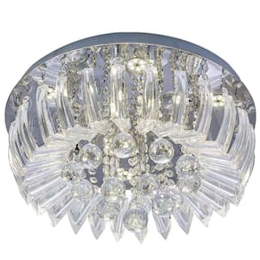 Plafon Sobrepor Led Cristal E Acrílico Greta 45Cm 24W 6500K