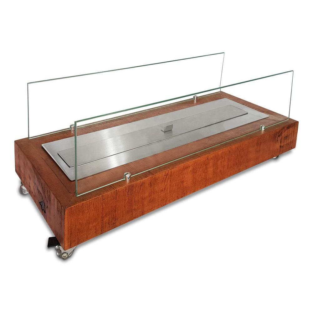 Lareira Eco Classe A Álcool-Portátil Rústica Queimador 70Cm