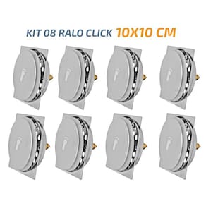 Kit 08 Ralo Click Quadrado 10X10 Inox Veda Cheiro E Insetos