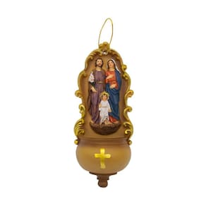 Pia Água Benta Sagrada Família 21Cm - Enfeite Resina