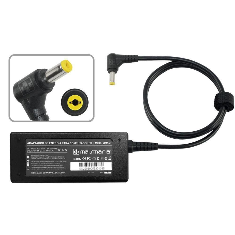 Fonte Carregador P Hp Mini /Compaq Mini /Lg19V 2.10A 4.0X1.7