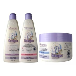 Kit Arvensis Infantil Ondulados Shampoo + Ativador + Mascara