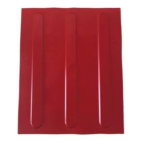 Kit 16 Pçs Piso Tátil Pvc 25X25 Direcional Vermelho