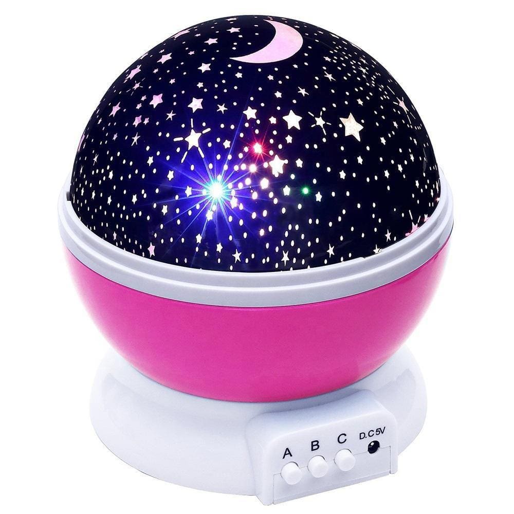 Luminária Projetor Estrela 360º Galaxy Abajur Rosa