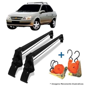 Rack De Teto Corsa Hatch Classic 4 Portas + 2 Cintas Catraca