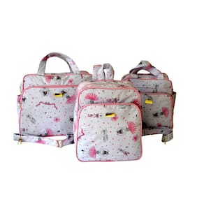 Kit Bolsa Maternidade 3 Peças Menina Passeio Enxoval - Mamãe