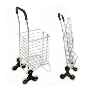 Carrinho Dobravel De Aluminio 6 Rodas Sobe Escada Compras
