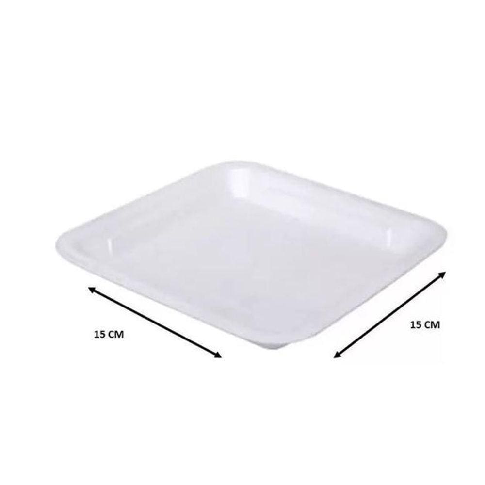 Bandeja De Isopor Rasa Fr1 Branca- 200 Unidades