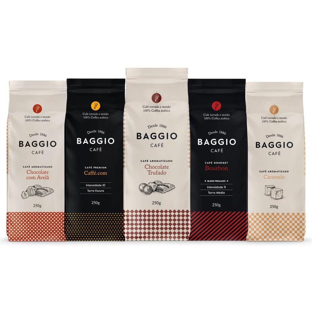 Kit Baggio Bourbon+Premium+Choc.Avelã+Choc.Trufado+ Caramelo