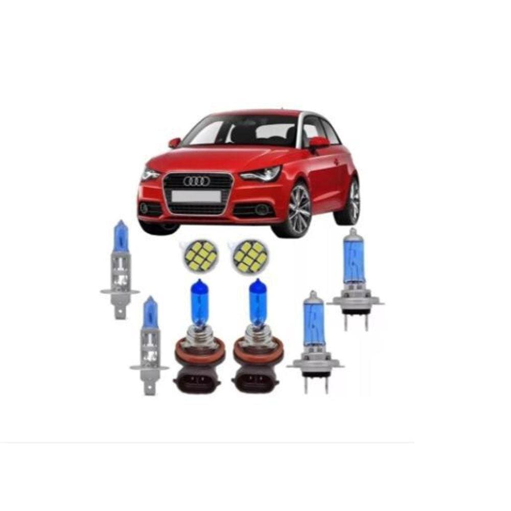 Kit Lâmpada Super Branca+ Led Pingo Audi A1 2010-2013 Farol