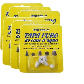Kit 6 Tapa Furo Para Cano De Água 5 Medidas Fácil Instalação