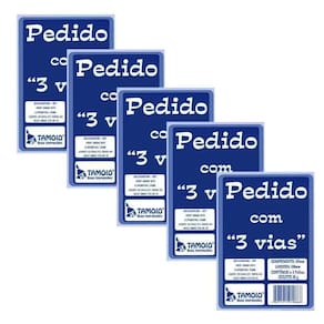 Bloco Pedido 1/36 Tamoio 3 Vias Pequeno 75 Folhas 20 Blocos