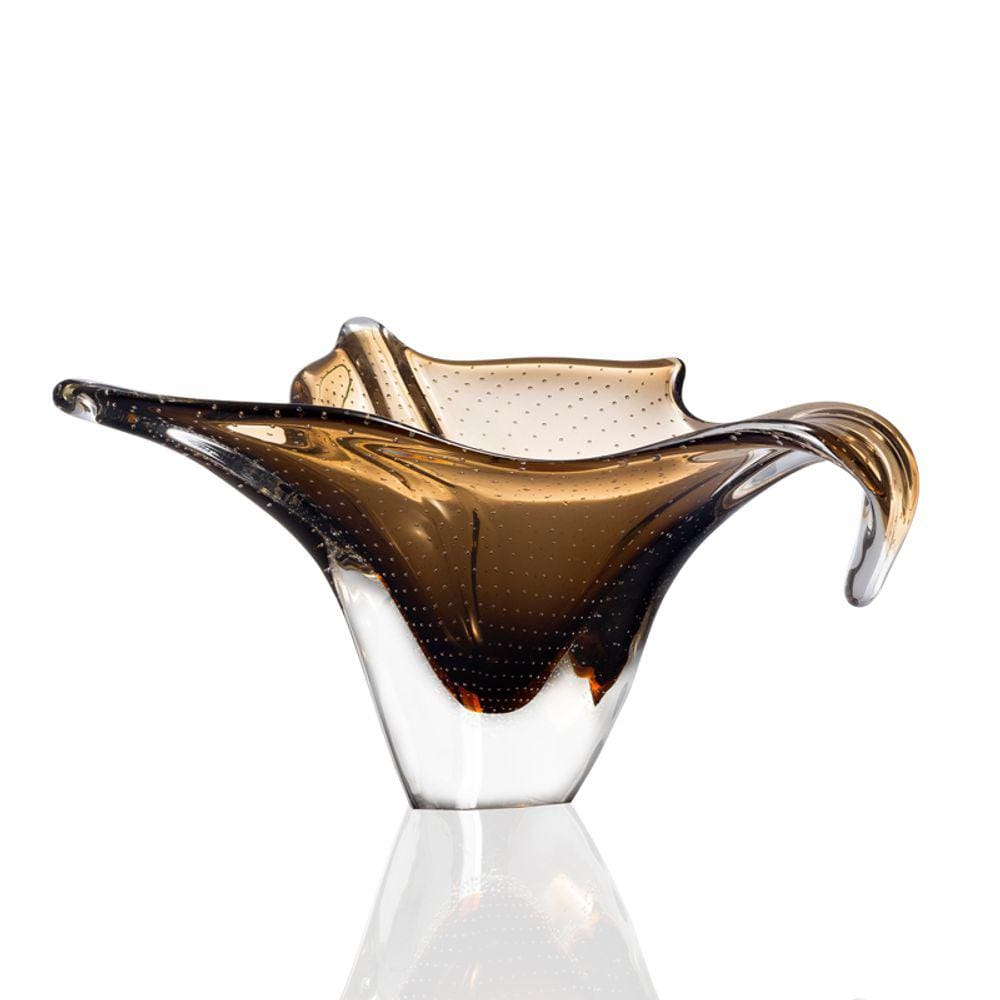 Centro De Mesa Em Cristal Murano Marron São Marcos