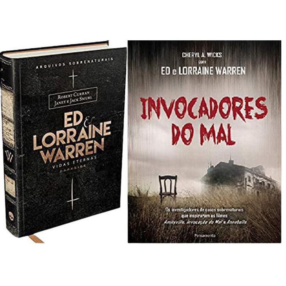 Kit 2 Livro Ed Lorraine Warren Vida Eterna + Invocadores Mal