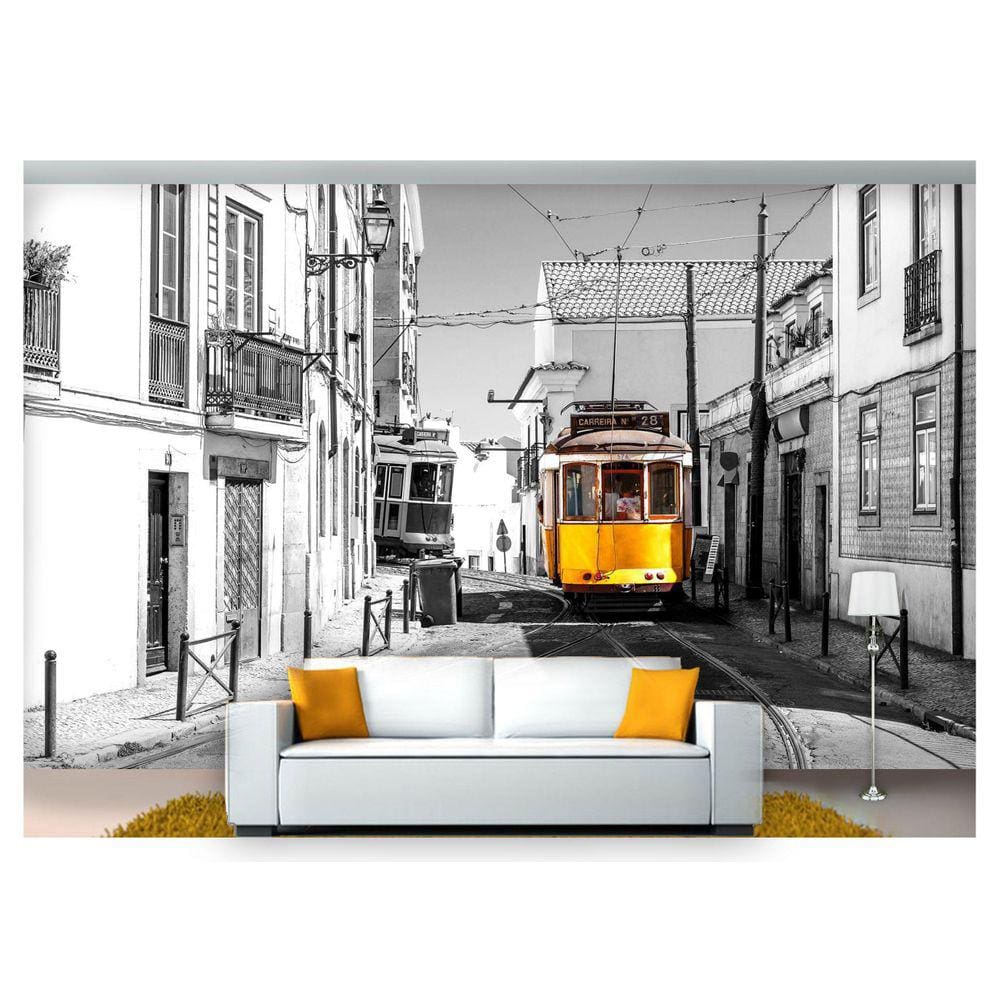 Papel De Parede Cidade Antiga Bondinho 3D Cda30