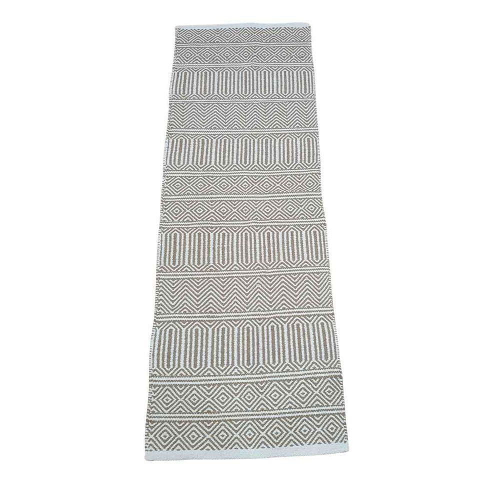 Passadeira Kilim Anand 100% Algodão Bege 60X1.80M