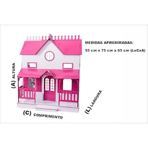 Kit Casa Bonecas Decorativa E Móveis Lian Sonhos S+B Darama