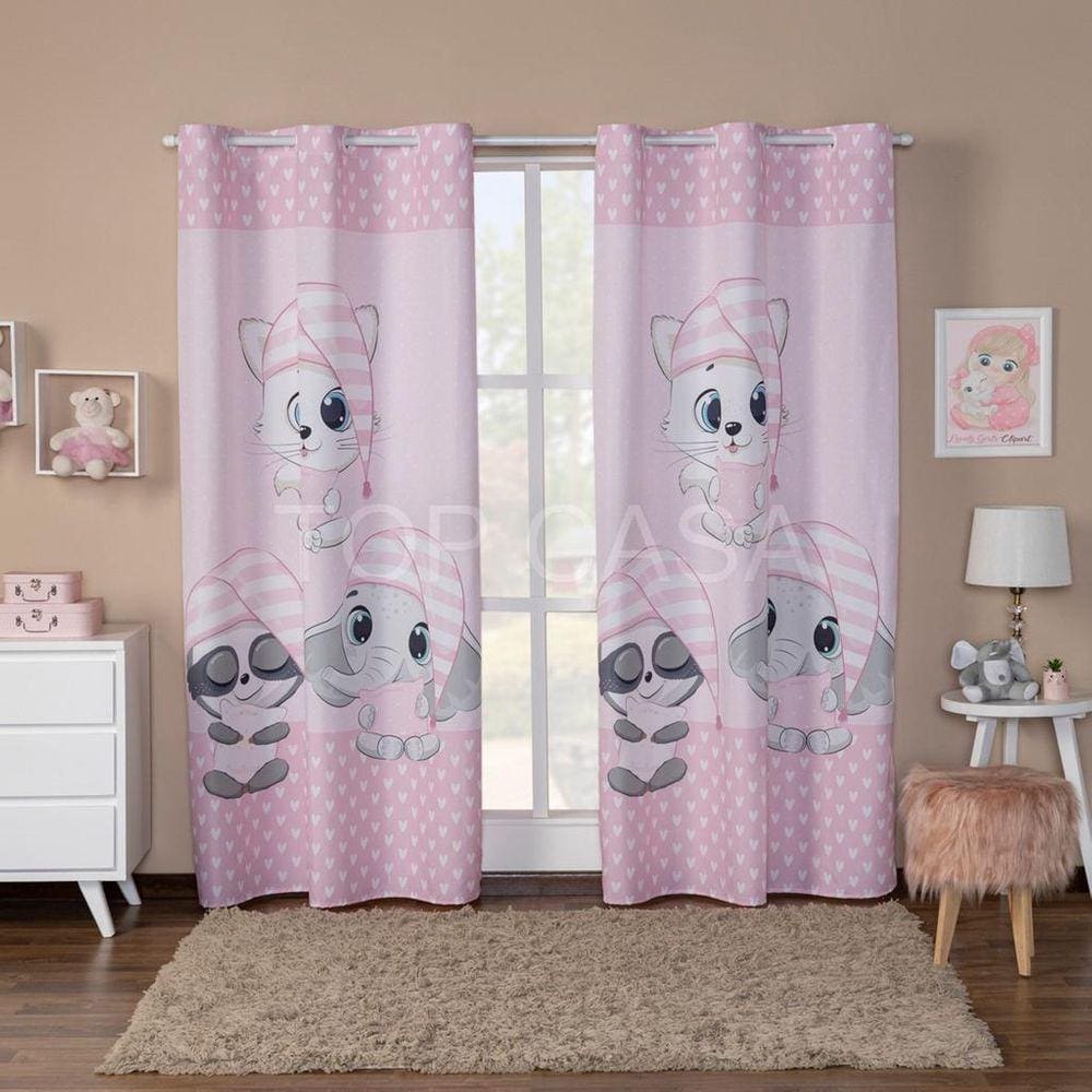 Cortina Quarto Infantil/Criança Unicórnio Baby 3.00X2.20