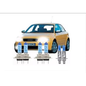 Kit Lâmpada Super Branca Audi A3 1997 A 2006 Techone H7 H1