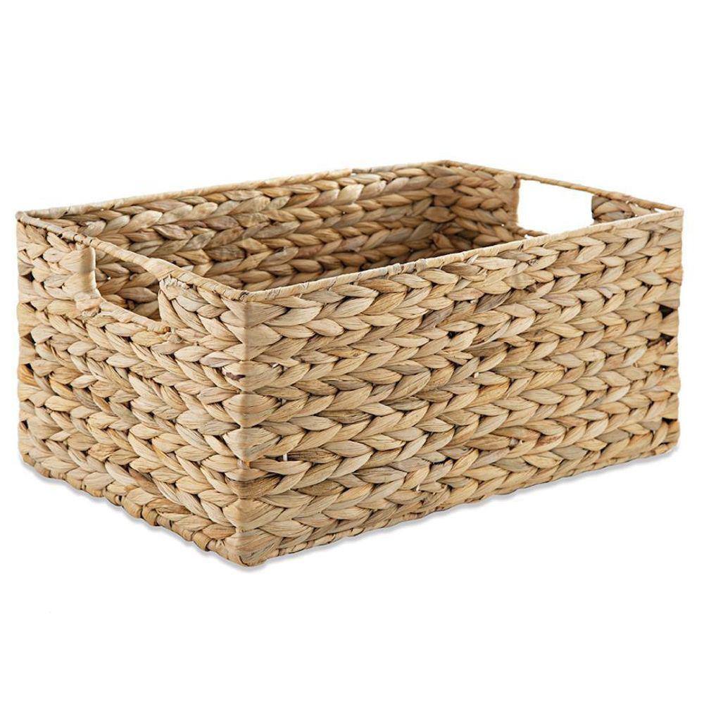 Cesto Organizador Em Seagrass Natural Retangular Médio