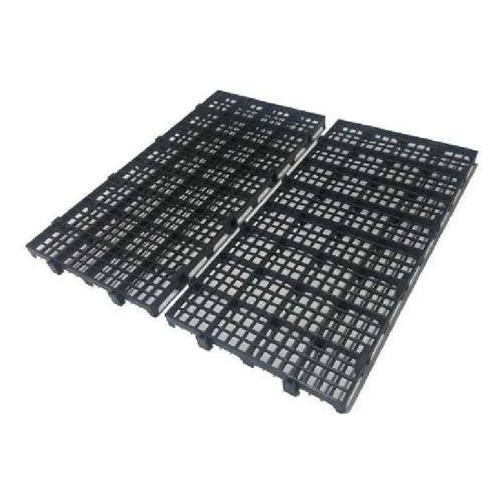 Kit 32 Pisos Plástico Preto Estrado 50X25Cm