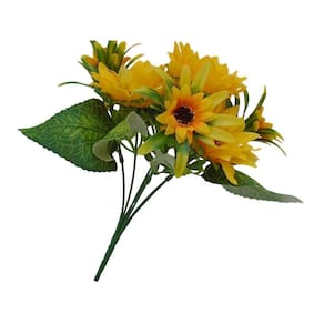 Kit com 8 Buquê de Flores Artificiais Mini Girassóis