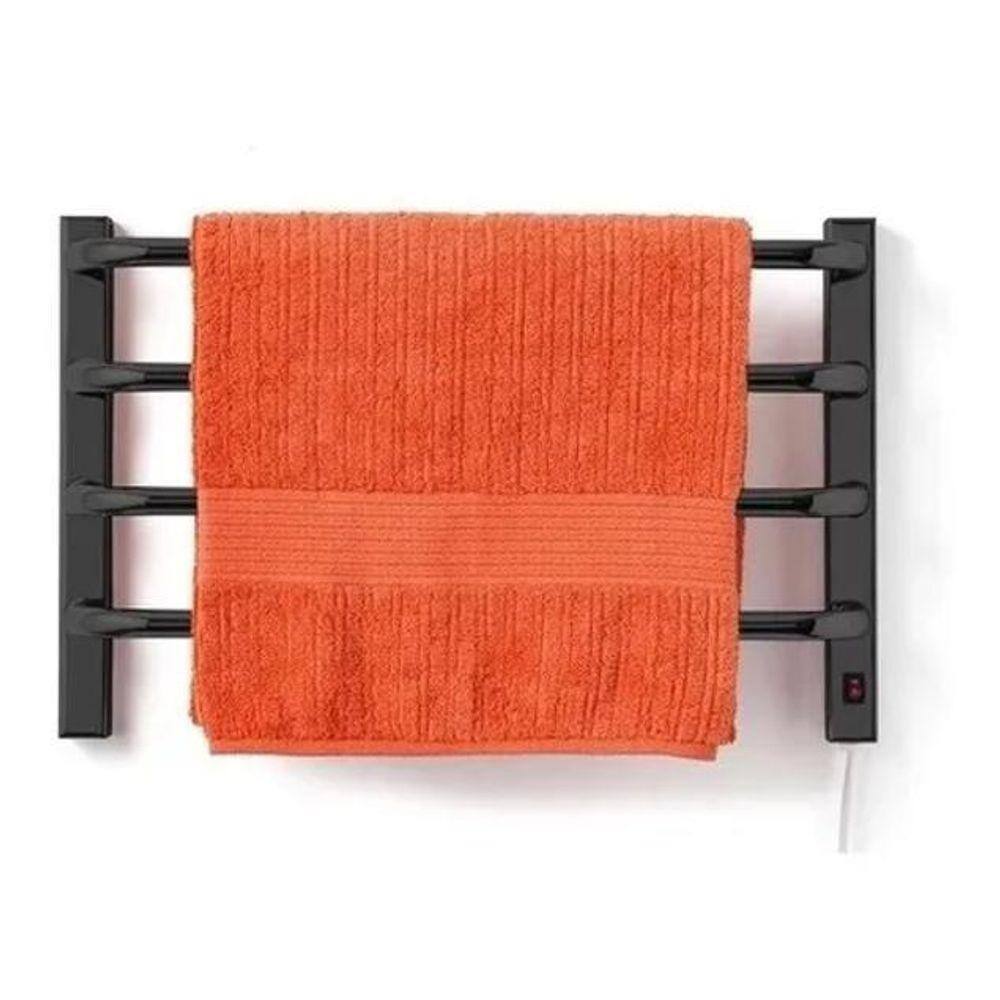Toalheiro Termico 1 Toalha Preto 220 Volts Tomada Lado