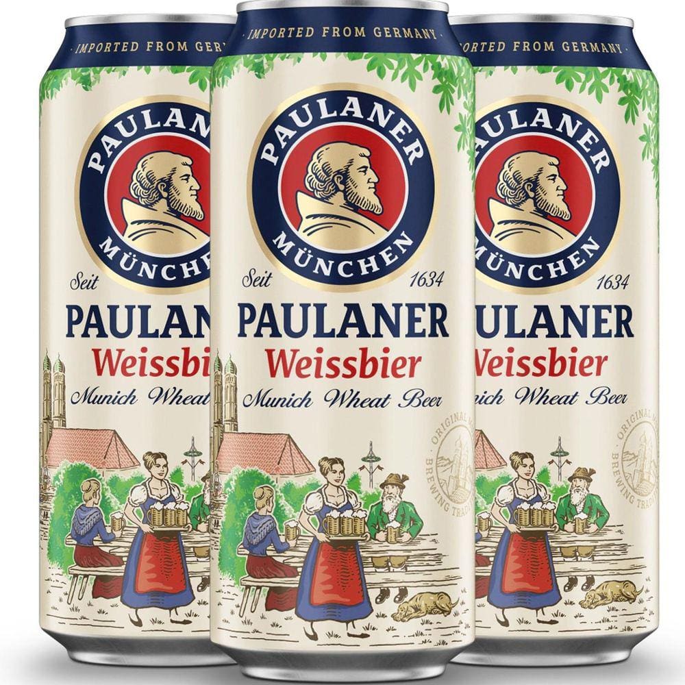 Cerveja Alemã Paulaner Weissbier Lata 500Ml 3 Latas