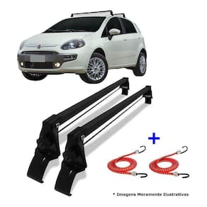 Rack Teto Bagageiro + 2 Elasticos Fiat Punto Ano 07/17