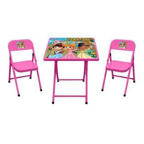 Conjunto Fantasia Mesa C/2 Cadeira Rosa/Princesas - Açomix