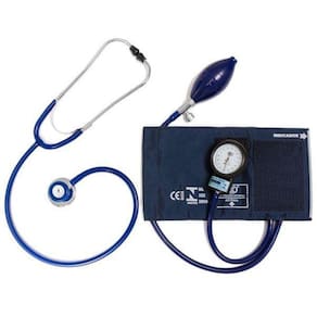 Aparelho Pressão Estetoscopio Duplo Bic Azul