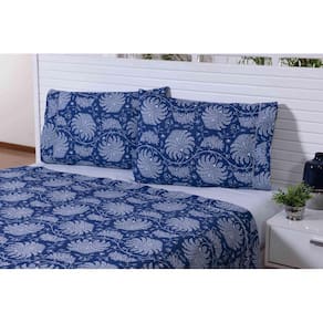 Jogo Lençol 4Peças Cama Viúva Percal 150Fios Estampa Mandala